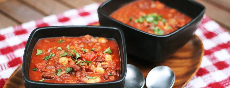 Three Bean Chili for a Crowd