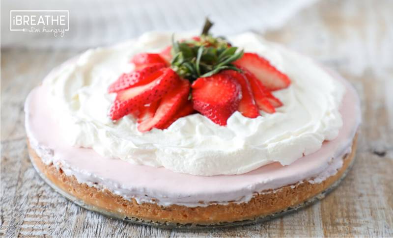 Keto Strawberry Icebox Pie - Low Carb