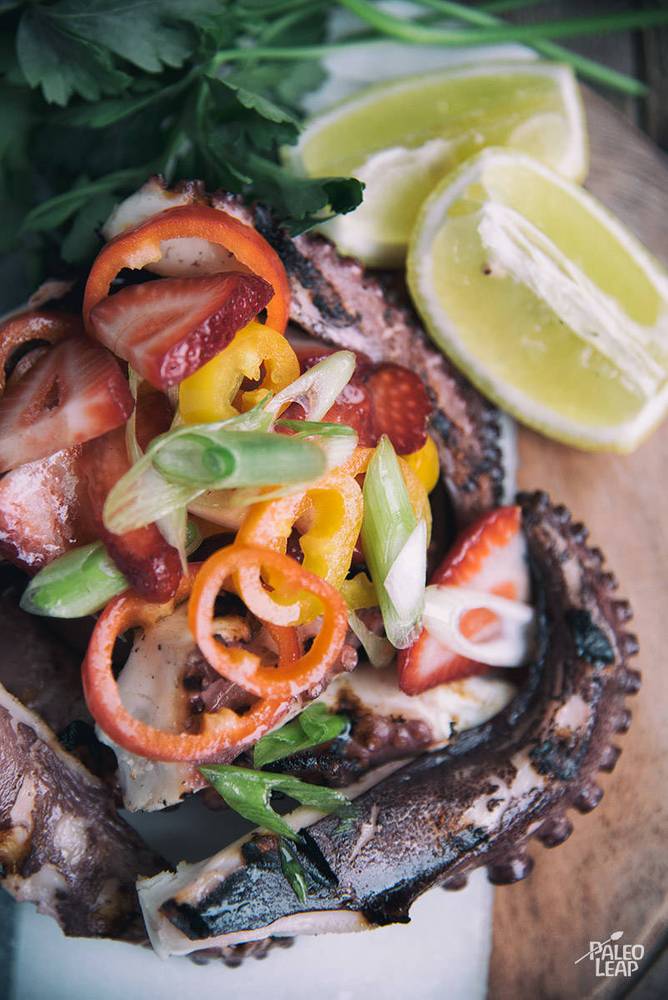 Grilled Octopus with Strawberry Salsa Recipe