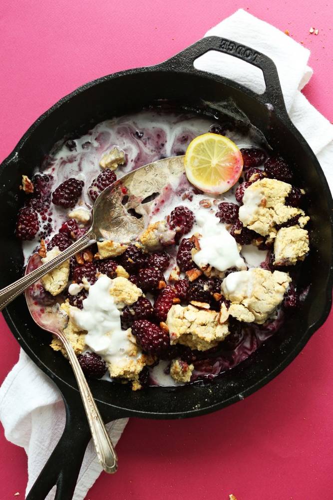 Simple Blackberry Cobbler (Vegan + GF)