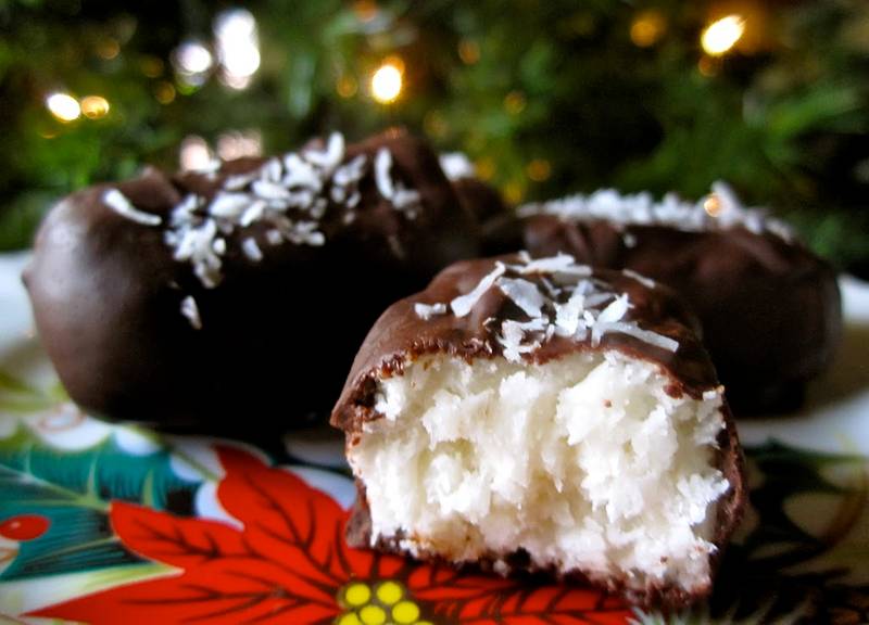 Homemade “Mounds" or “Bounty" Chocolates