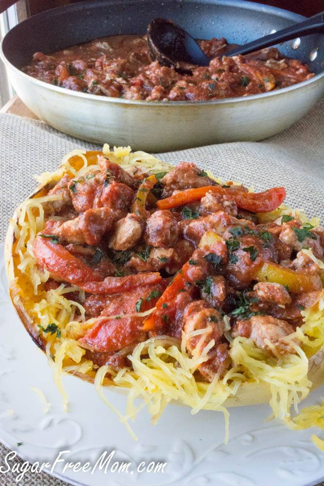 Chicken Cacciatore Stuffed Spaghetti Squash