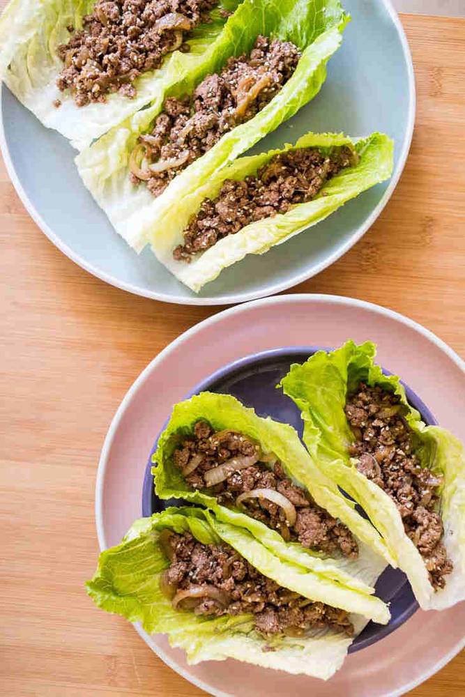 Keto Asian Ground Beef Lettuce Wraps Recipe