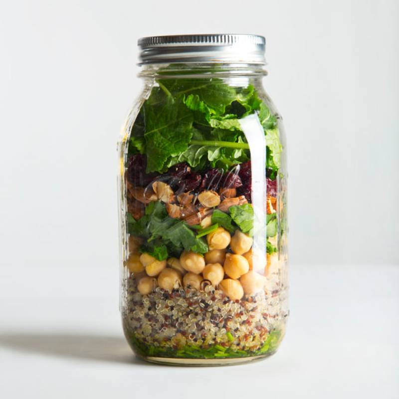 Quinoa & Kale Mason Jar Salad
