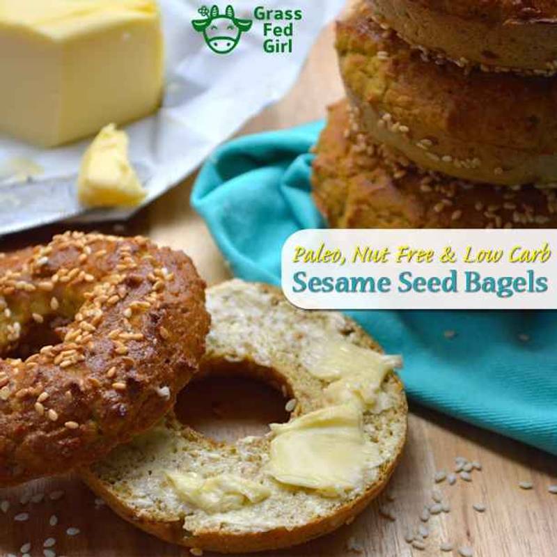 Low Carb Keto Breakfast Keto Bagels with Sesame Seeds