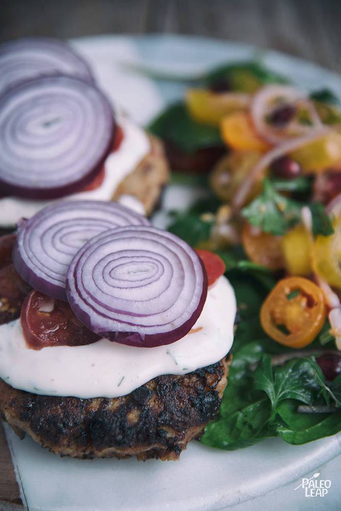 Mediterranean-Style Chicken Burgers Recipe