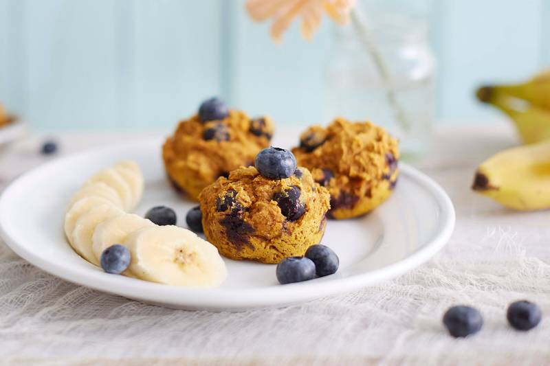 Blueberry Oat Breakfast Muffins