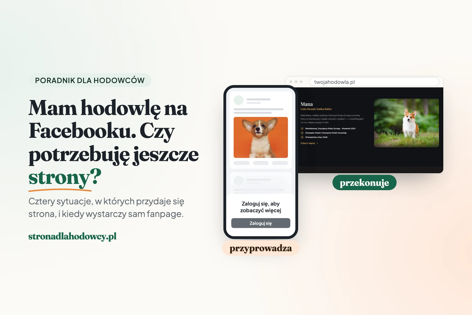 Mam hodowlę na Facebooku. Czy potrzebuję jeszcze strony internetowej?