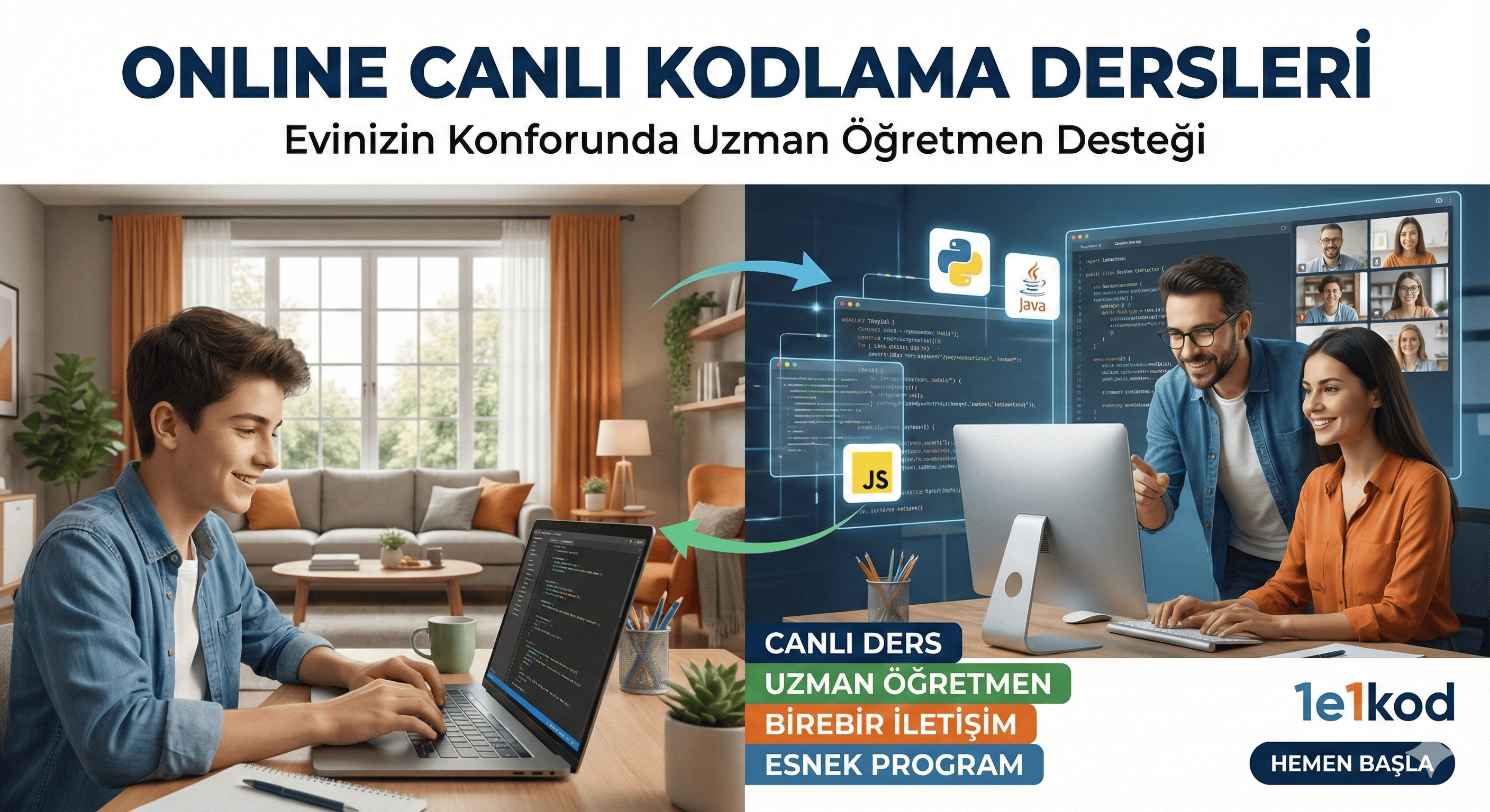 Online canlı kodlama dersleri