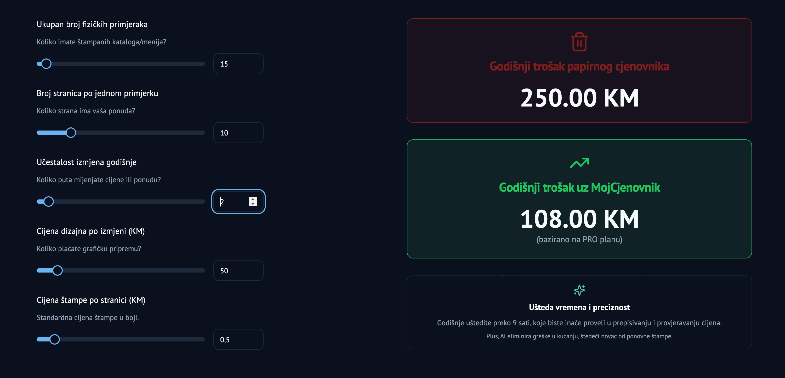 Kalkulator troškova