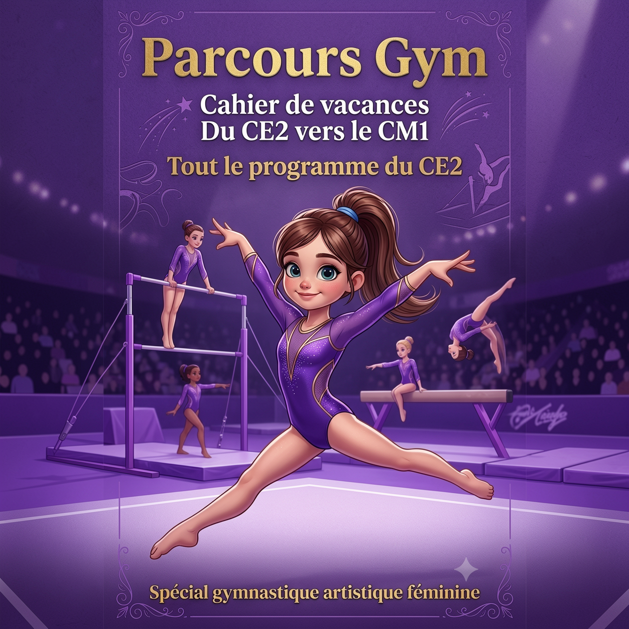 Les cahiers de vacances d’été autour de la gymnastique - Parcours Gym CE2: Cahiers de vacances pour gymnastes de CE2 – tout le programme + univers GAF