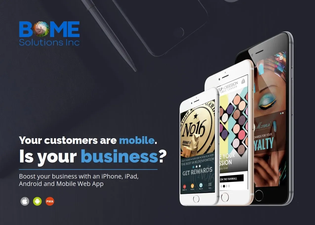 Mobile app development for small business background