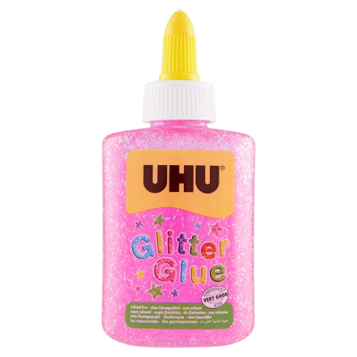 UHU Glitter Glue Bottle - Colla Glitter Rosa 88,5ml