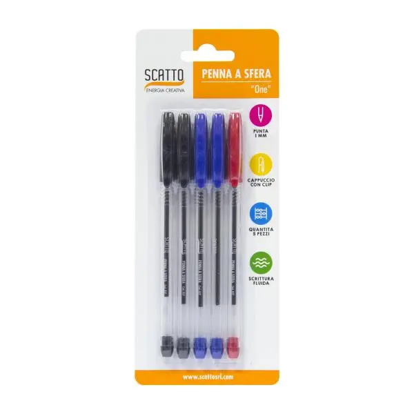 Penne a sfera cf5bl con punta 1mm in vari colori