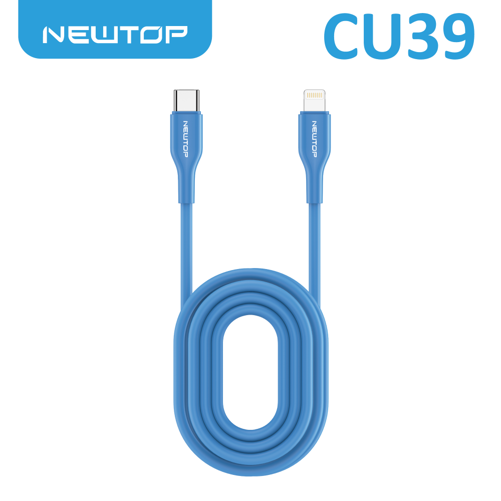 NEWTOP CU39 CAVO COLOR POP 100CM TYPE-C/LIGHTNING (TYPE-C/LIGHTNING - Blu)