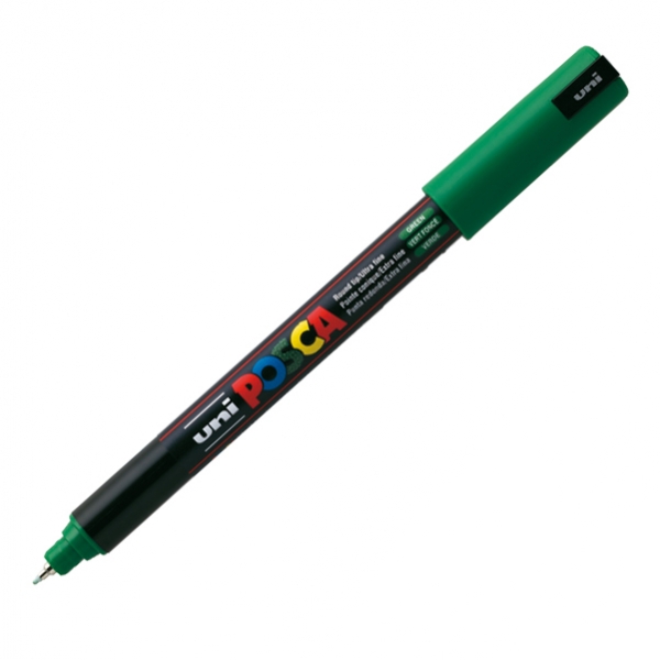 Marcatore uni posca pen pc1m verde ultra fine 