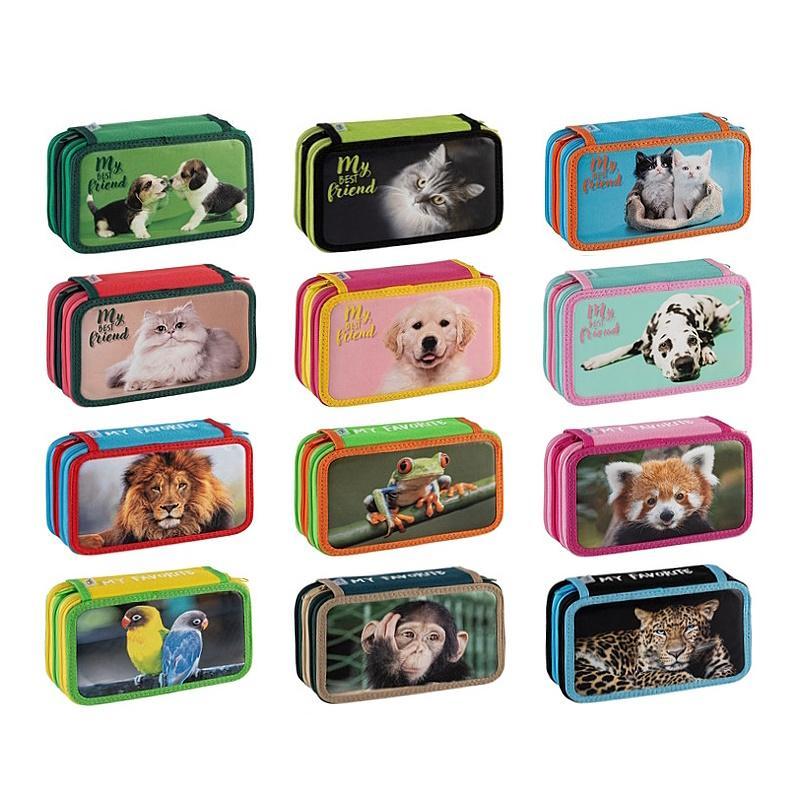 Favorit Astuccio Animali grande con 3 zip completo