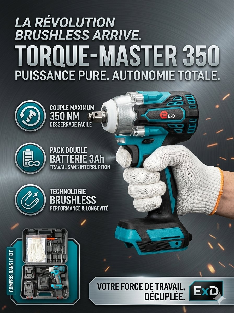 ExD Torque-Master 350 | Boulonneuse Brushless Puissante Congo