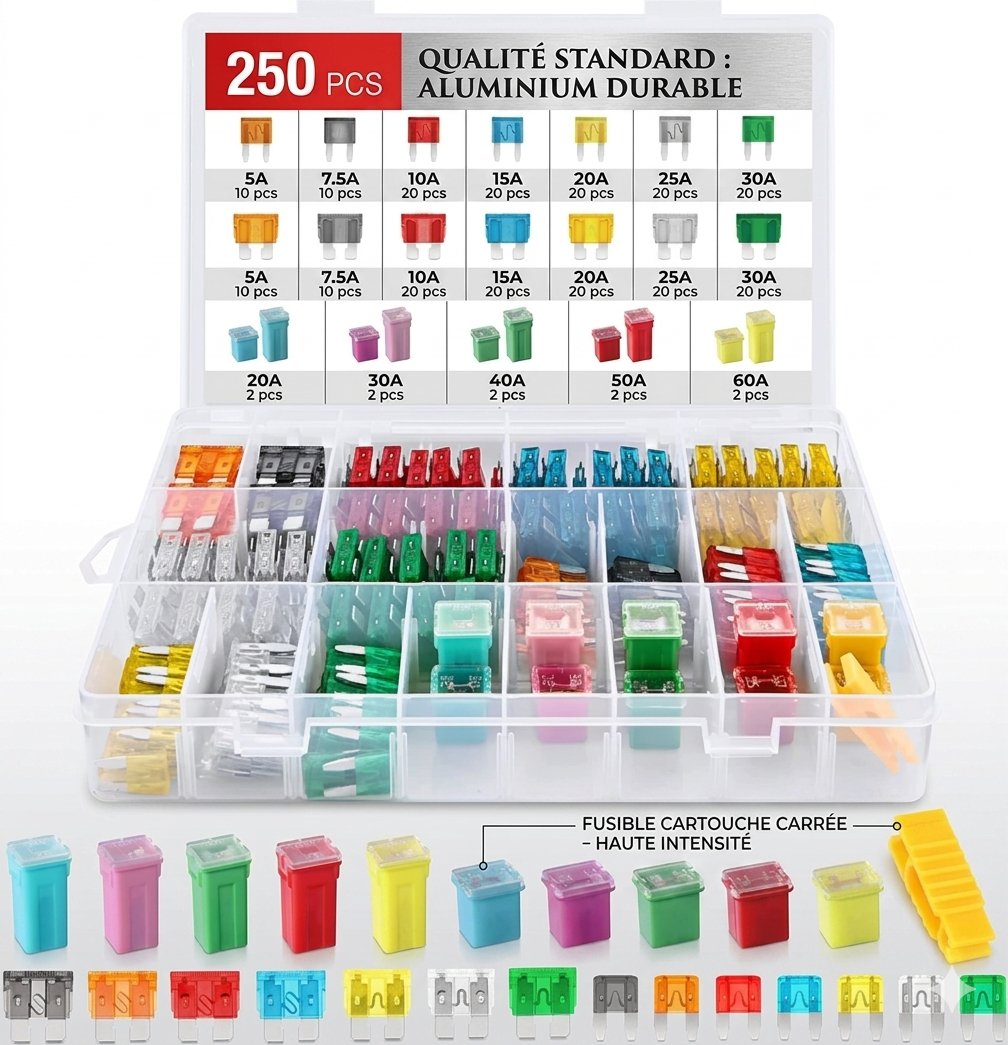 Kit 250 Fusibles Universels Standard - Essentiel pour Auto au Congo