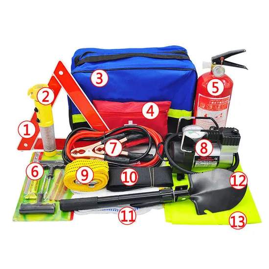 Pack Sécurité & Dépannage Auto Intégral 13-en-1 (Avec Compresseur) – ExpertDiag Congo