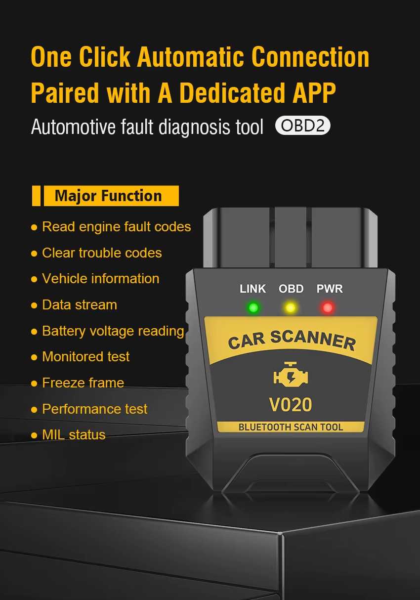 Scanner Diagnostic Sans Fil AutoScan V020 – Bluetooth OBD2 — visuel 5