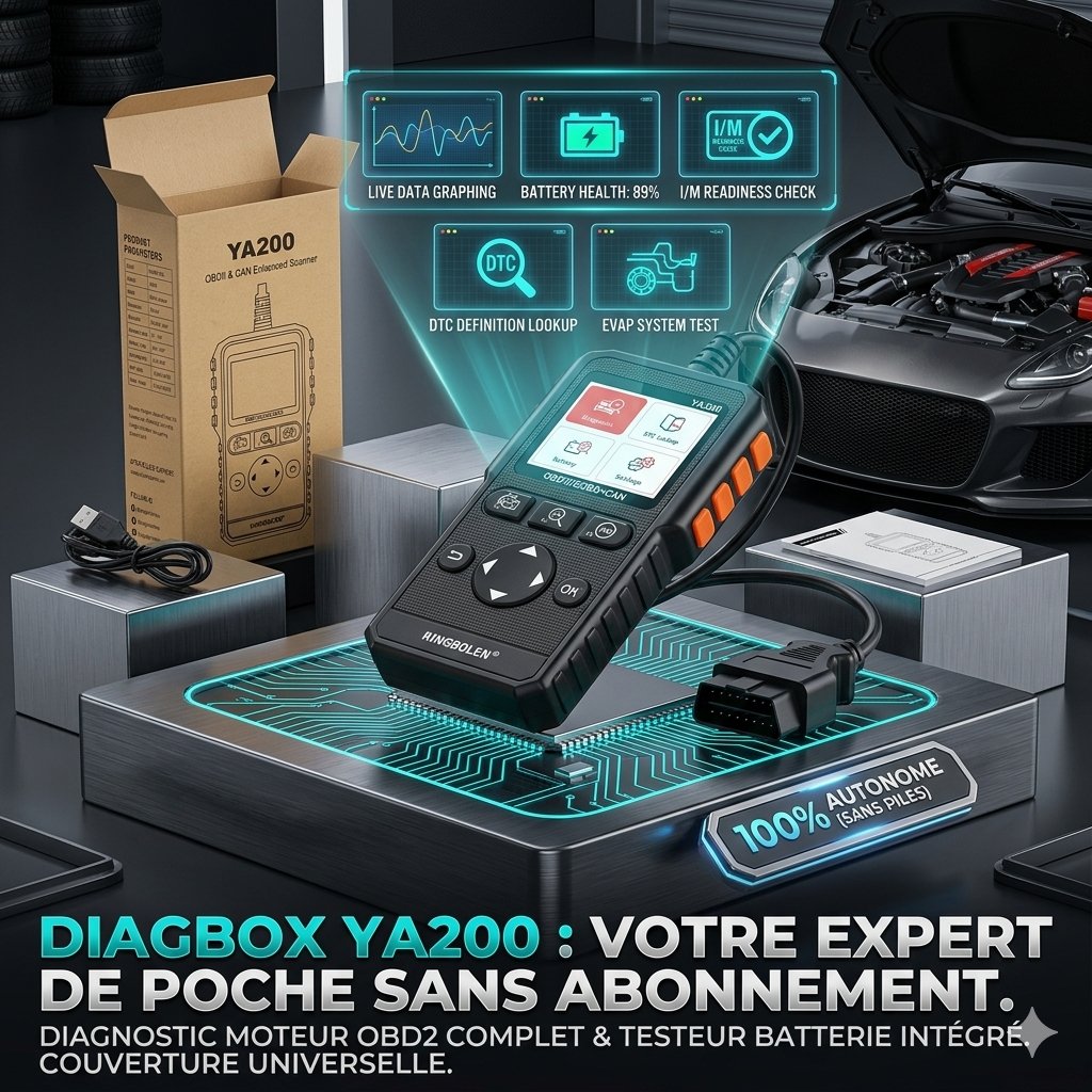 Kingbolen YA200: Diagnostic OBD2 Pro Sans Abonnement au Congo