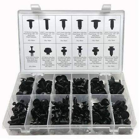 Kit 100 Clips Tôlerie Mixtes Auto - Fixations Carrosserie Congo
