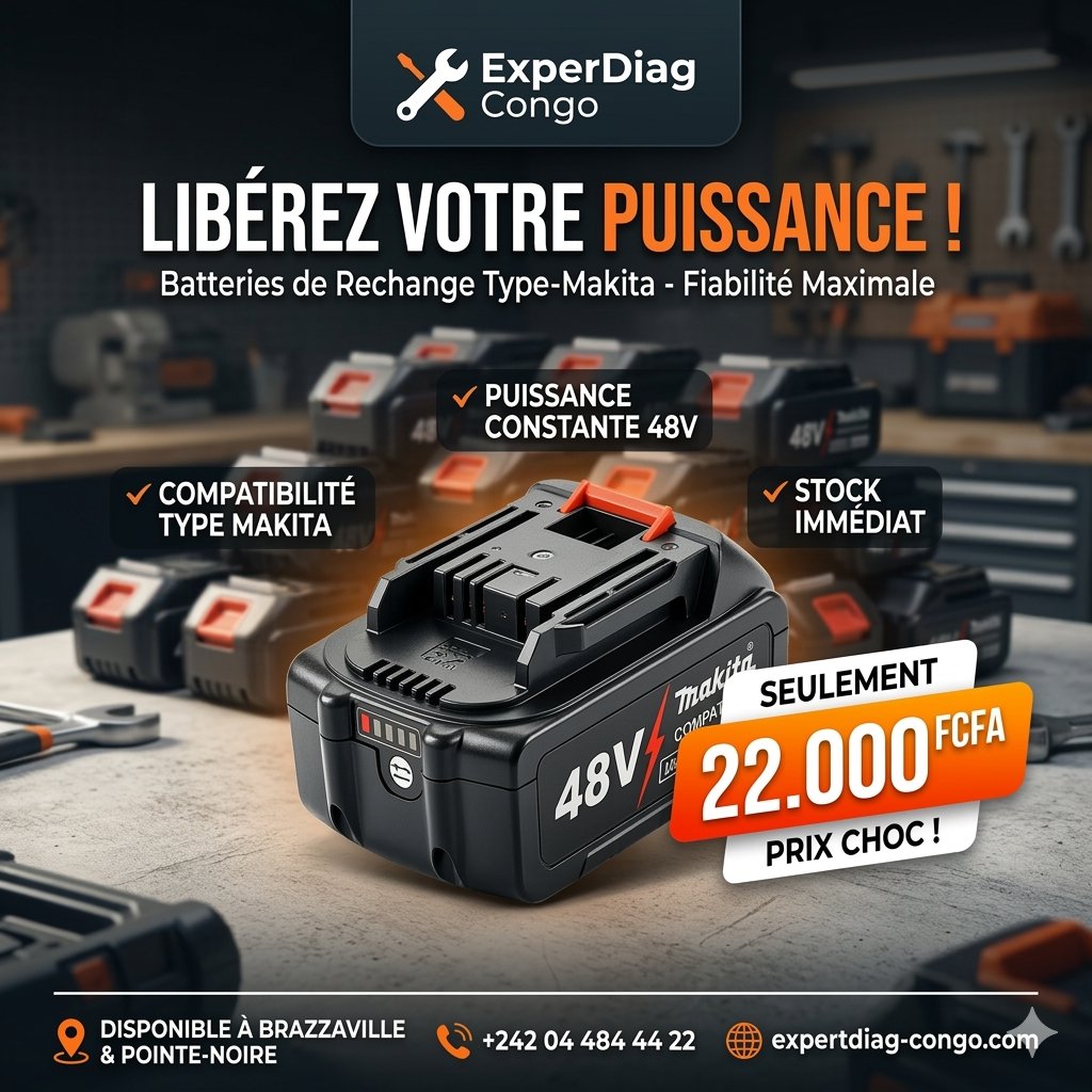 Batterie 21V 1.5Ah type Makita - Outillage mécanique Congo