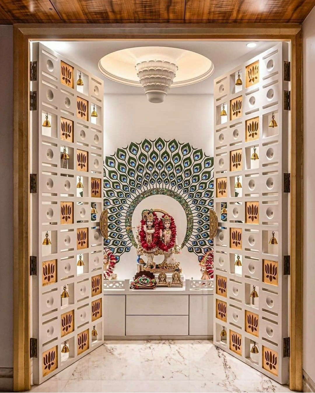 Elegant pooja room design 2