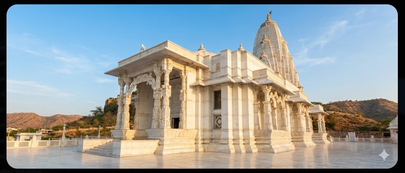 Ornate marble temple interior