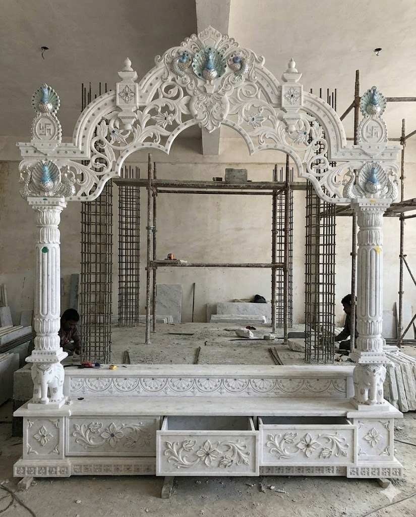 Intricate marble work showcasing divine beauty.