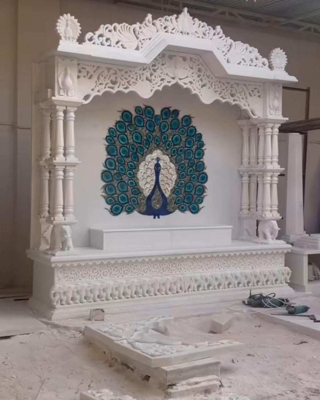 A beautifully rendered concept for a sacred home altar.