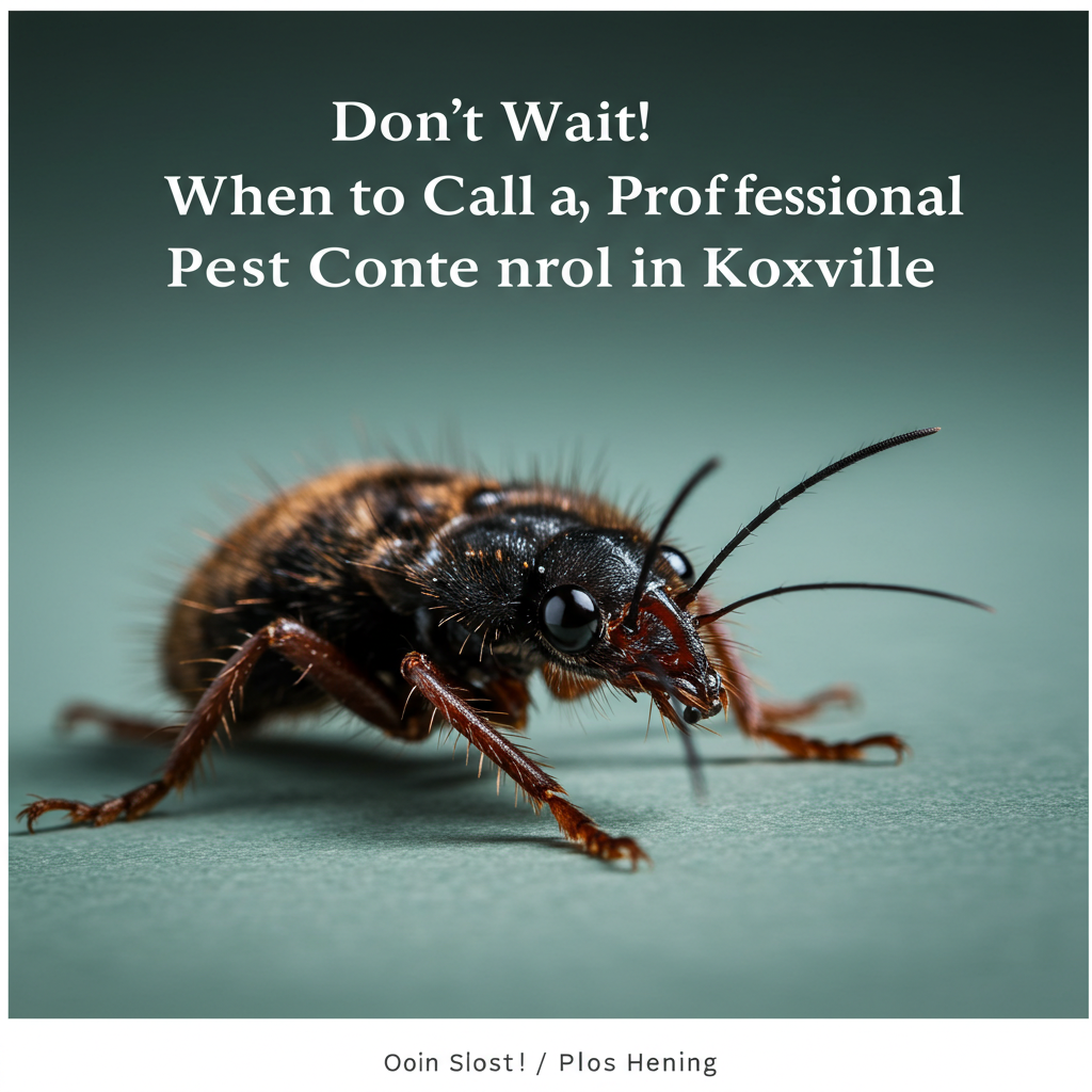 Don't Wait! When to Call Professional Pest Control in Knoxville