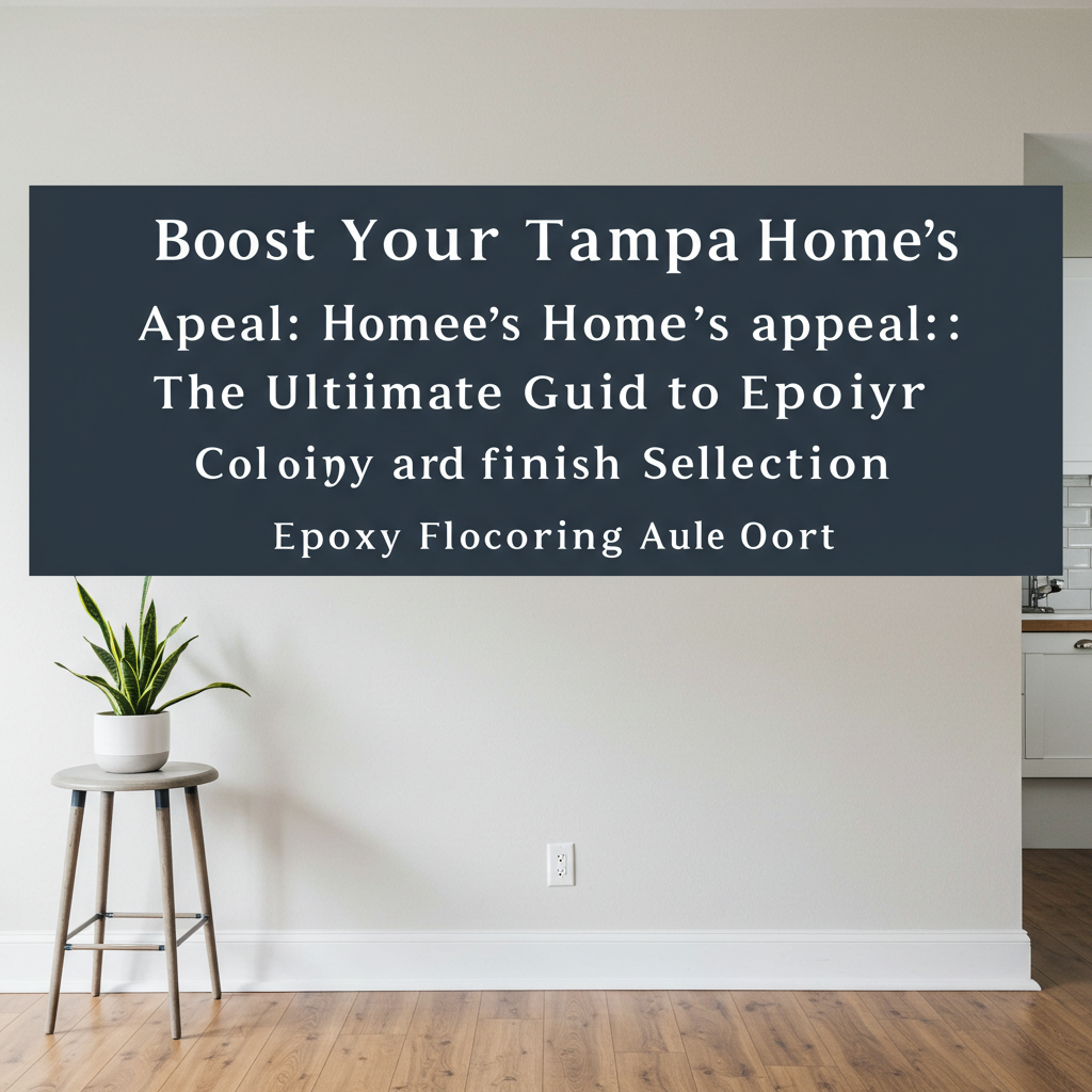Boost Your Tampa Home's Appeal: The Ultimate Guide to Epoxy Color and Finish Selection