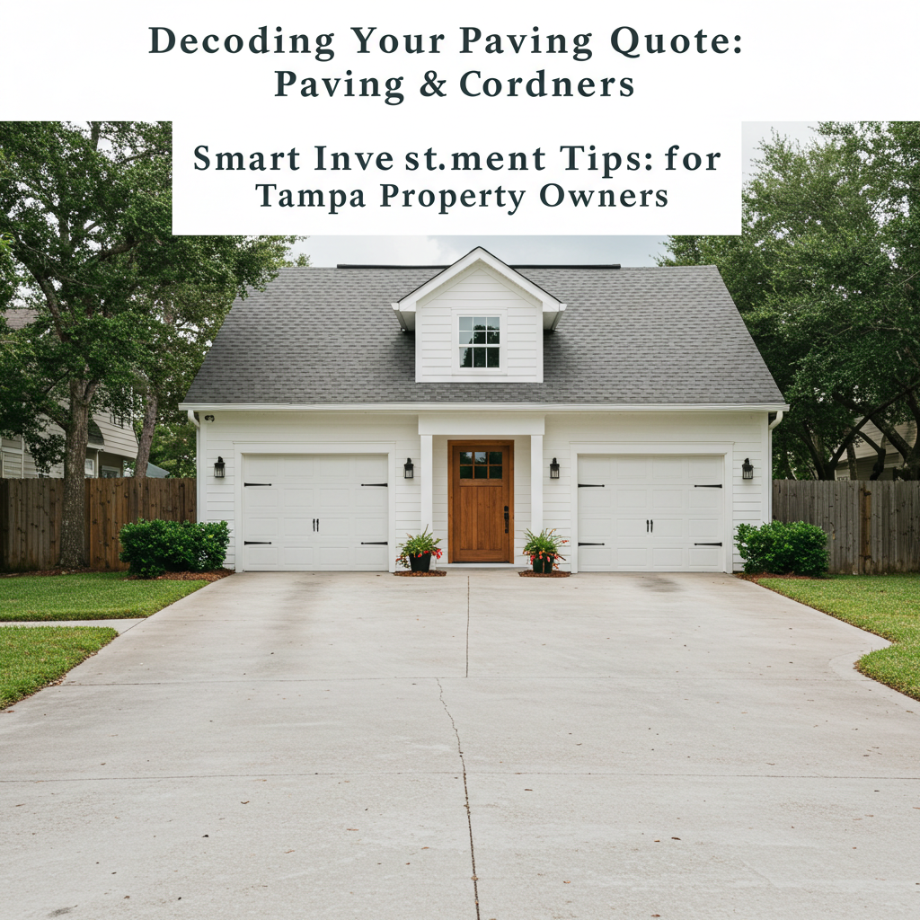 Decoding Your Paving Quote: Smart Investment Tips for Tampa Property Owners