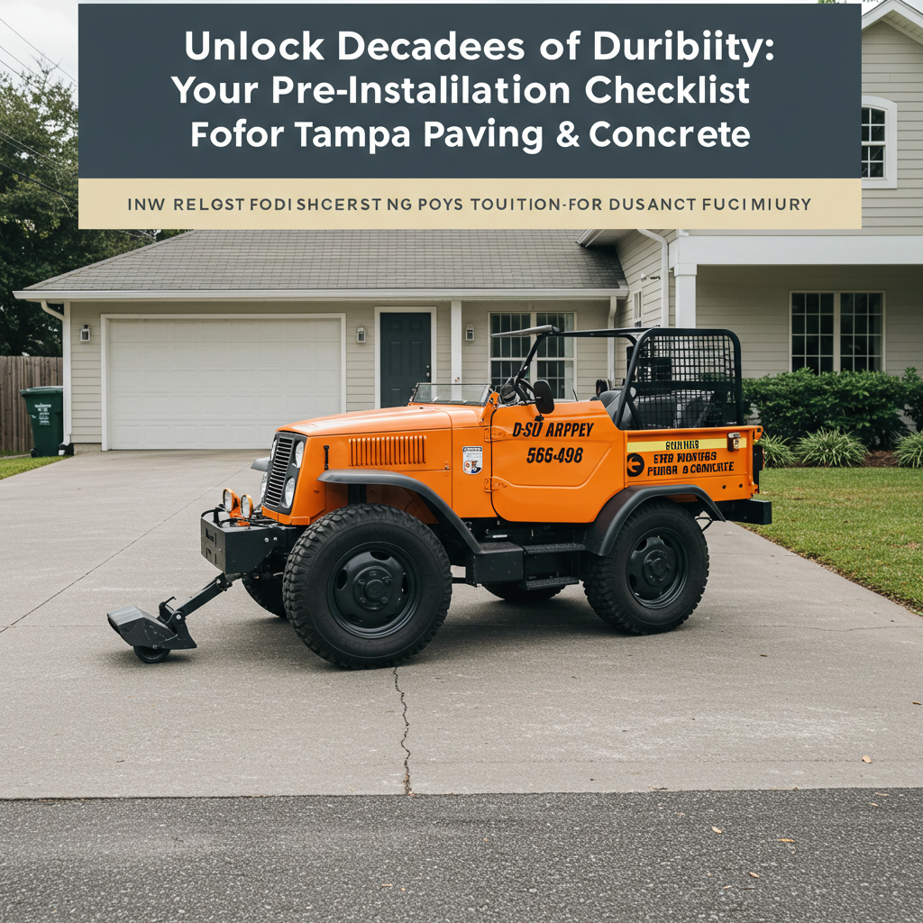 Unlock Decades of Durability: Your Pre-Installation Checklist for Tampa Paving & Concrete