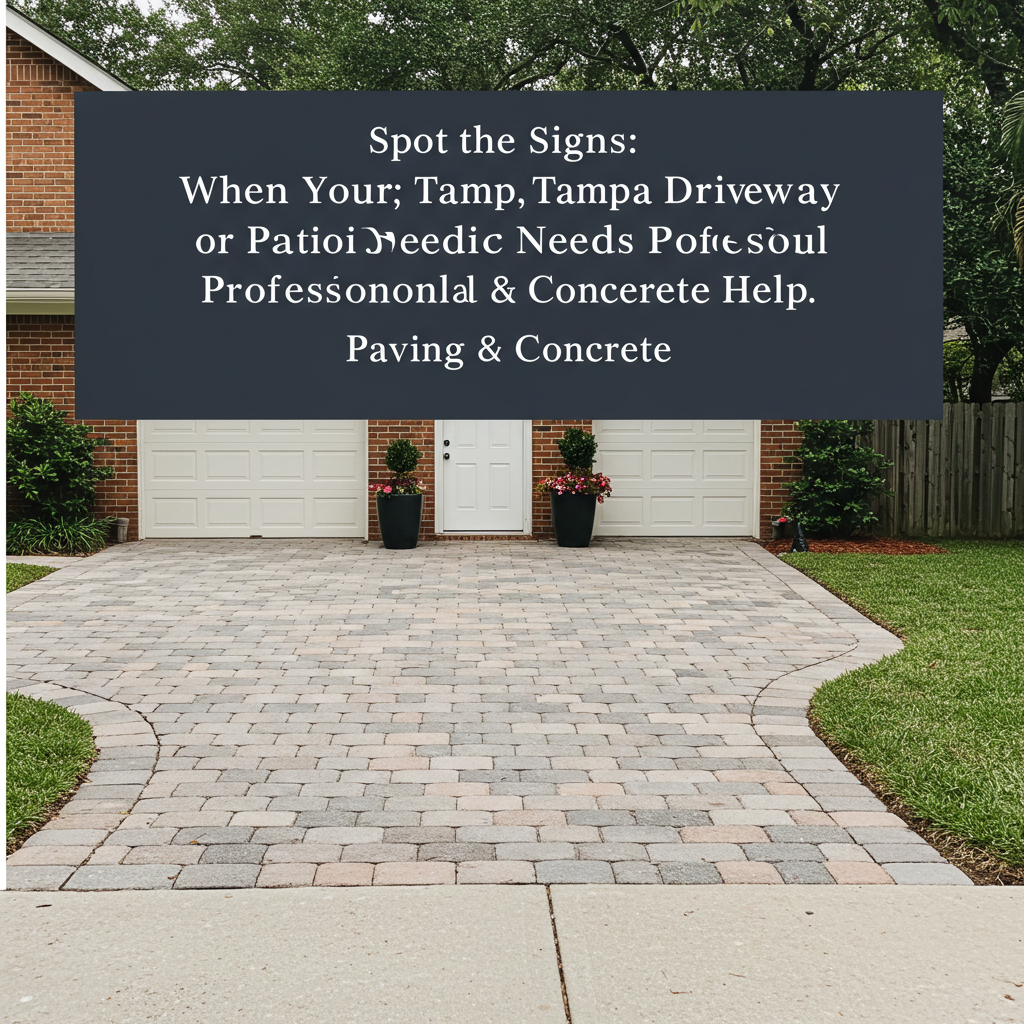 Spot the Signs: When Your Tampa Driveway or Patio Needs Professional Paving & Concrete Help