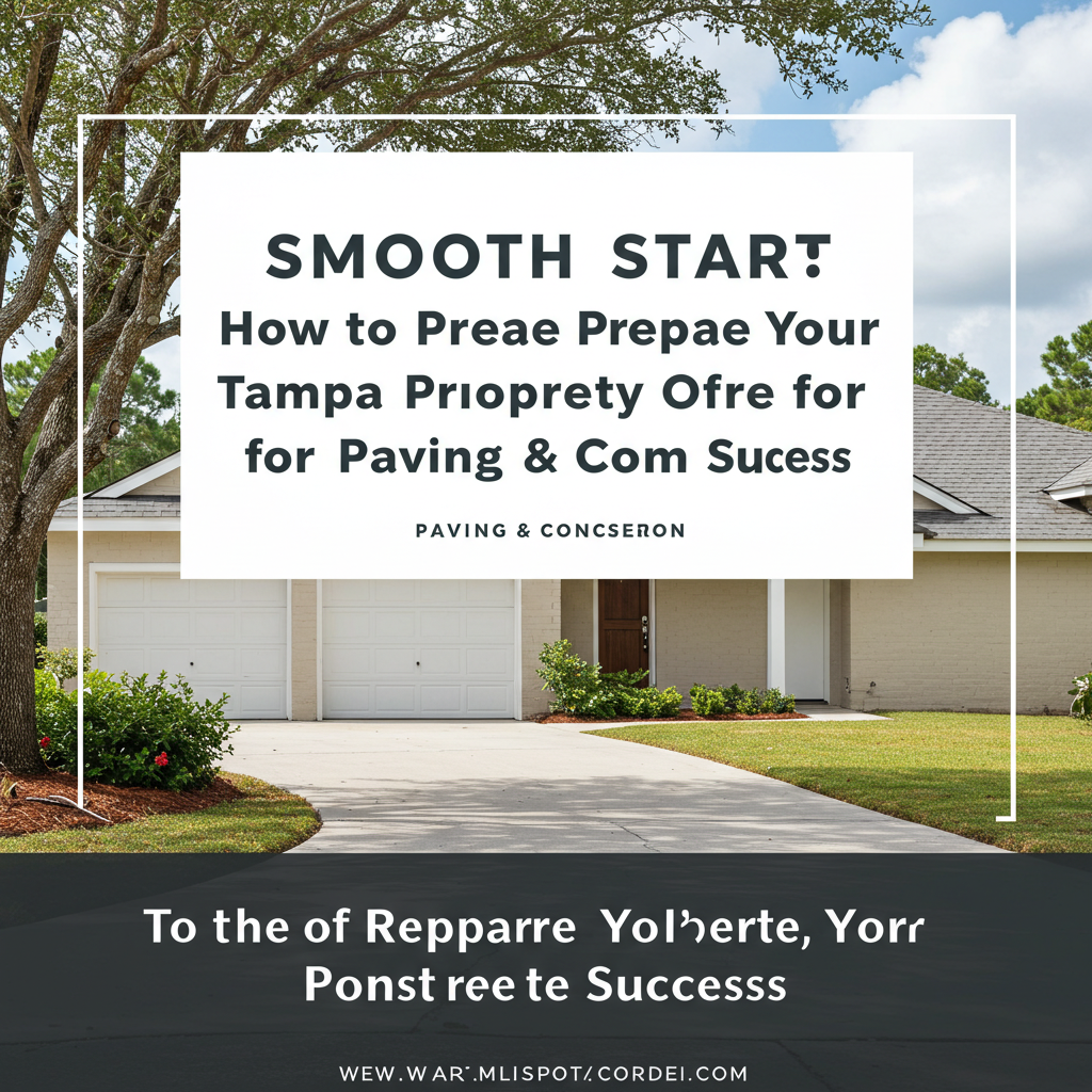 Smooth Start: How to Prepare Your Tampa Property for Paving & Concrete Success