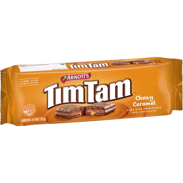 Arnott's Tim Tam Chewy Caramel Biscuits 175g Real Chocolate Bliss