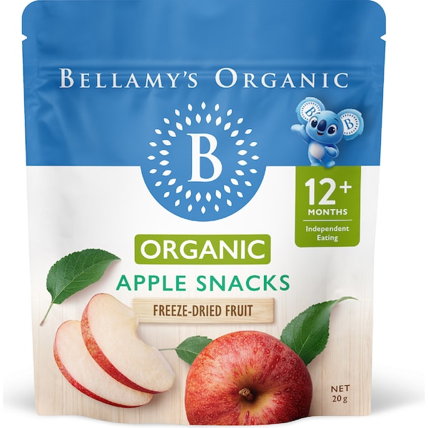 Bellamy's Organic Apple Snacks 20g Freeze-Dried for Toddlers