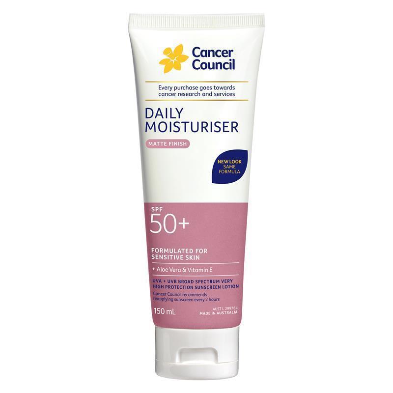 Cancer Council Daily Moisturiser 150mL SPF50+ Matte Finish