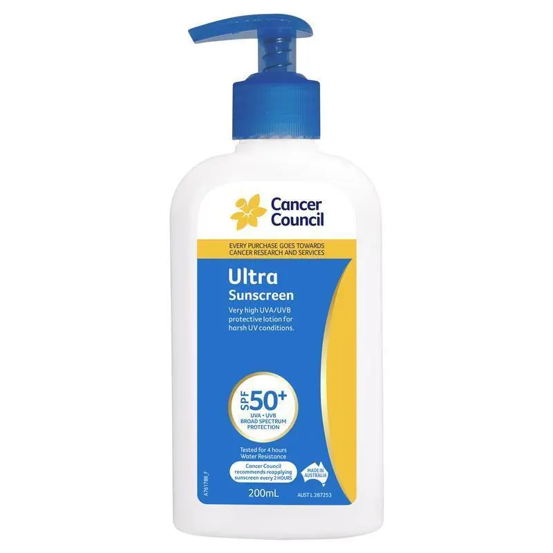 Cancer Council Ultra Sunscreen 200ml SPF50+ Broad Spectrum