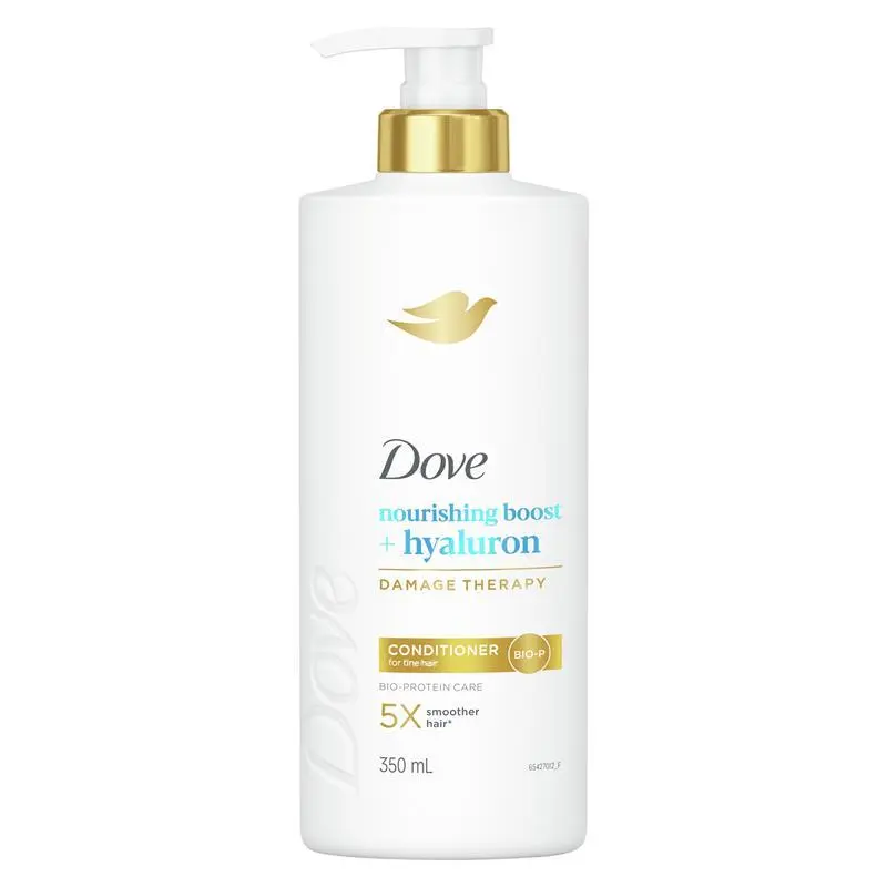 Dove Damage Therapy Nourishing Boost + Hyaluron Conditioner 350 mL for 5X Smoother Hair
