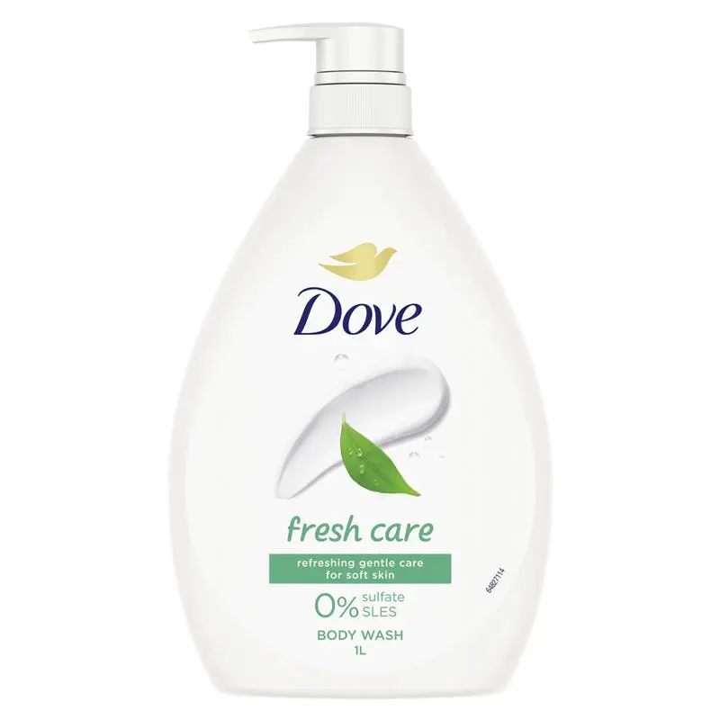 Dove Fresh Care Body Wash 1L - Refreshing Gentle Care for Soft Skin