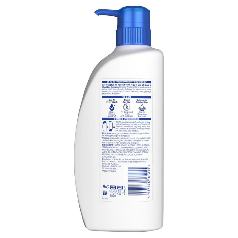 Head & Shoulders Anti-Dandruff Smooth & Silky Conditioner 660 mL - Ingredients Label