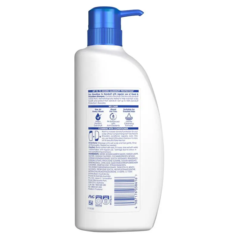 Head & Shoulders Clean & Balanced Anti-Dandruff Shampoo 660ml - Ingredients Label