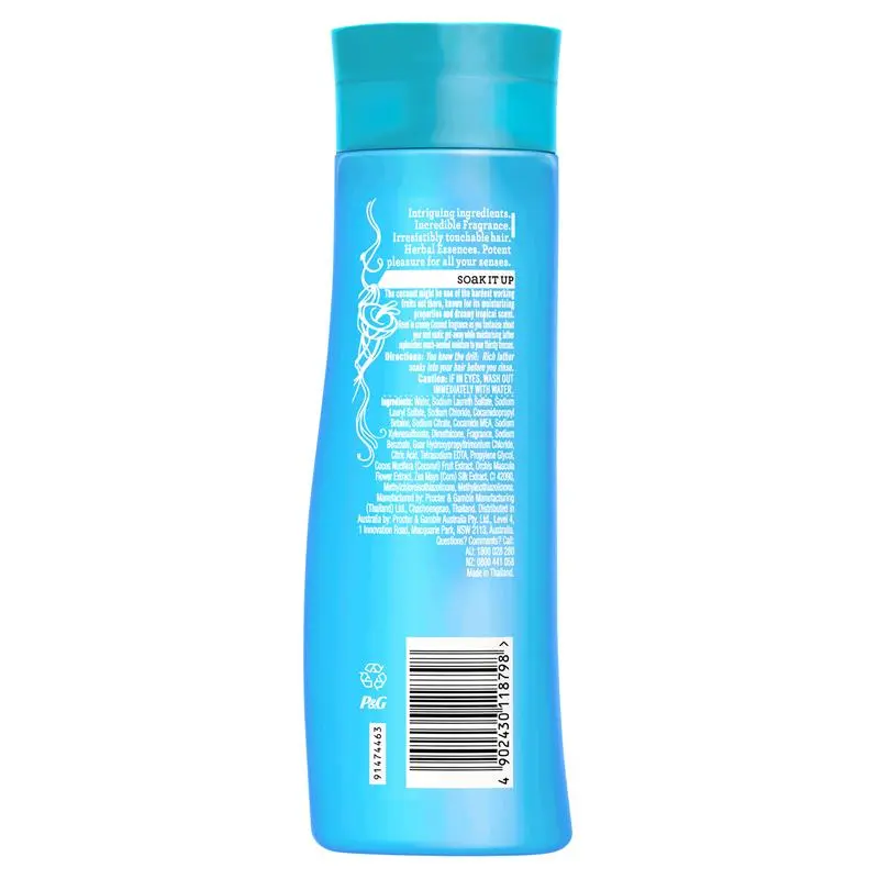Herbal Essences Deep Moisture Hello Hydration Shampoo 300 ml Coconut - Ingredients Label