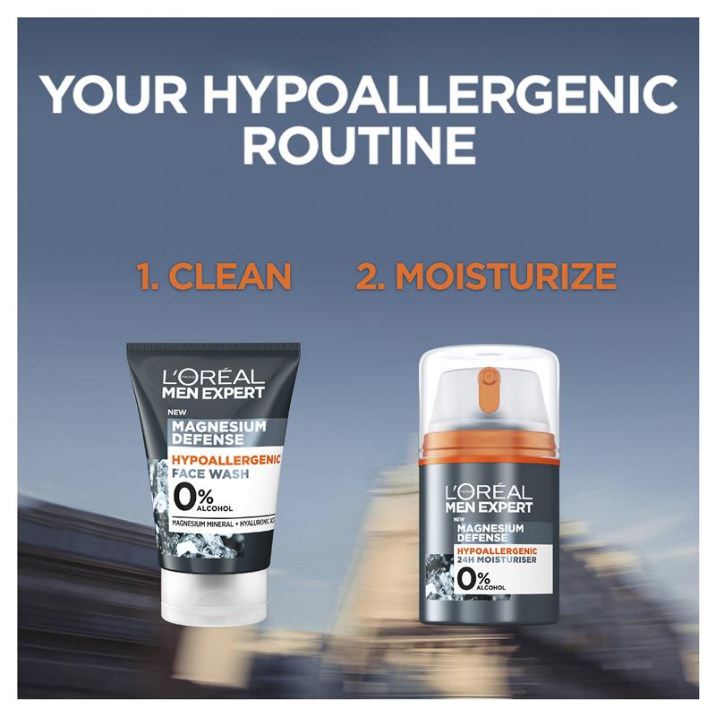 L'Oréal Men Expert Magnesium Defence Hypoallergenic Moisturizer - Ingredients Label