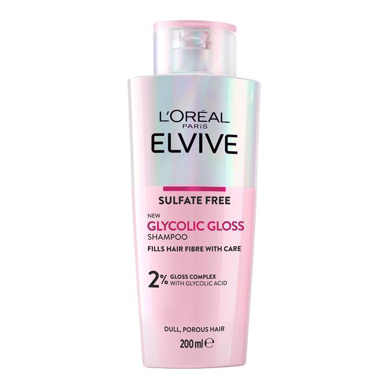 Loreal Elvive Glycolic Gloss Shampoo 200ml Dull, Porous Hair