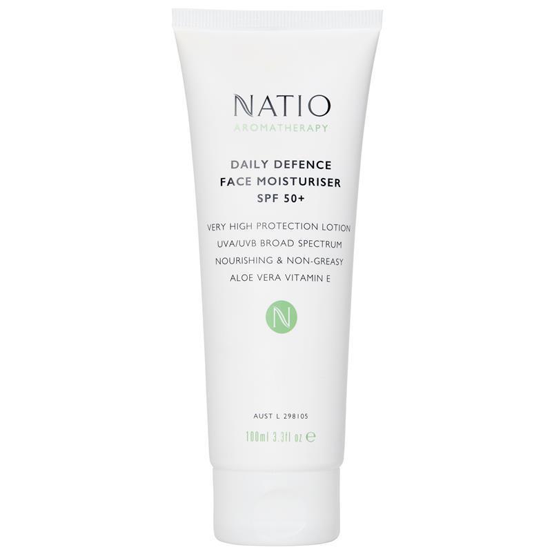 Natio Daily Defence Face Moisturiser SPF50+ 100ml for Nourishing Broad Spectrum Protection